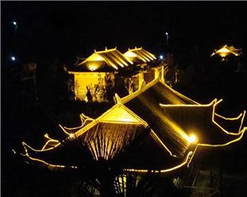 陜西西安戶縣金龍峽竹樓亮化工程