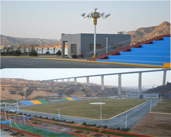 青海廣場高桿燈、中華燈-青海渭南合陽特警訓練基地廣場照明