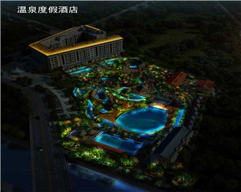 甘肅溫泉度假酒店-景區亮化設計